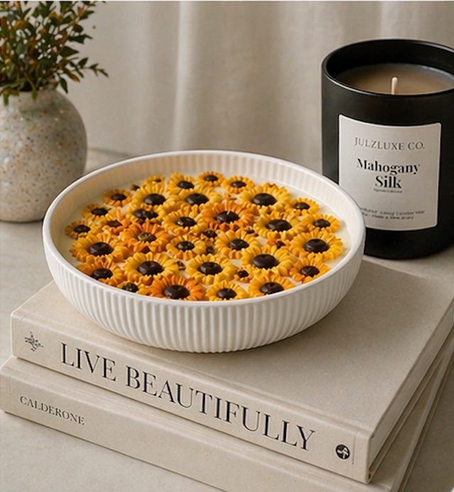 Sunflower Statement Candle (Beba-Inspired Edition)