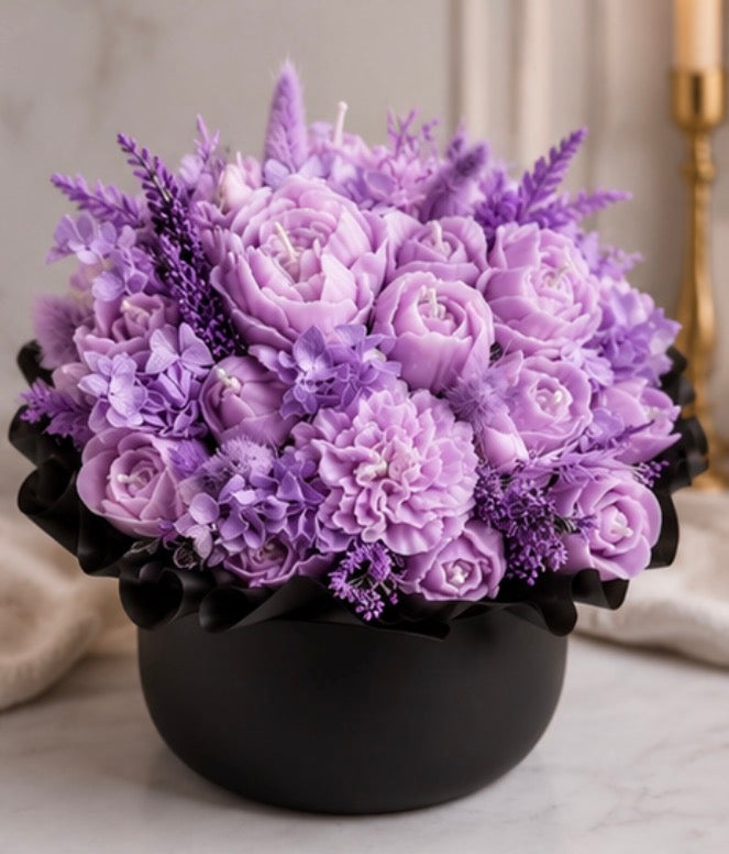 Lavender Bloom Candle Bouquet