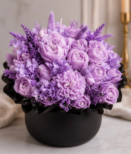 Lavender Bloom Candle Bouquet