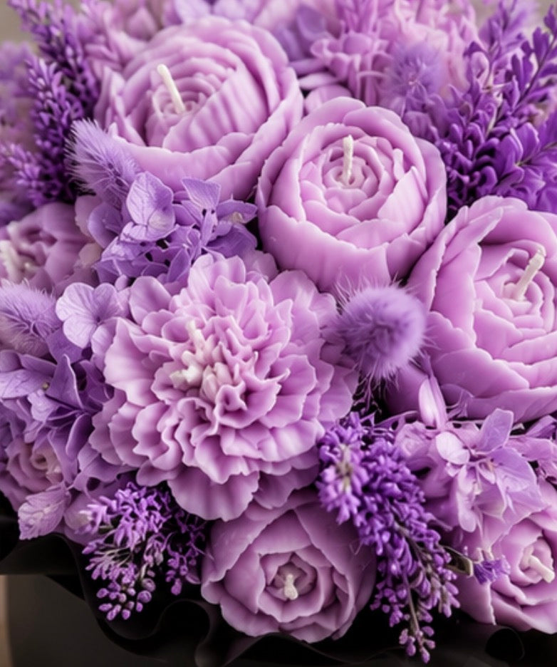 Lavender Bloom Candle Bouquet