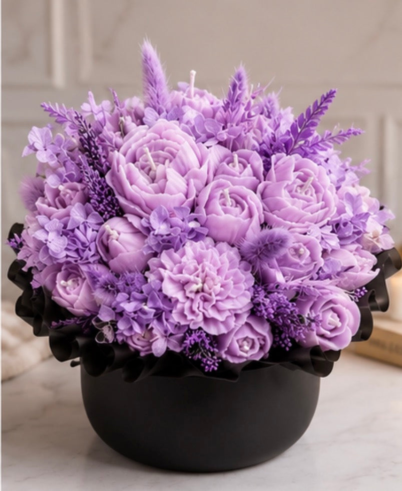 Lavender Bloom Candle Bouquet