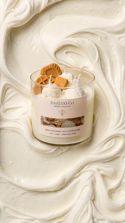 Sweet Vanilla Cloud | Vanilla Ice Cream & Cookie Crumbs Candle