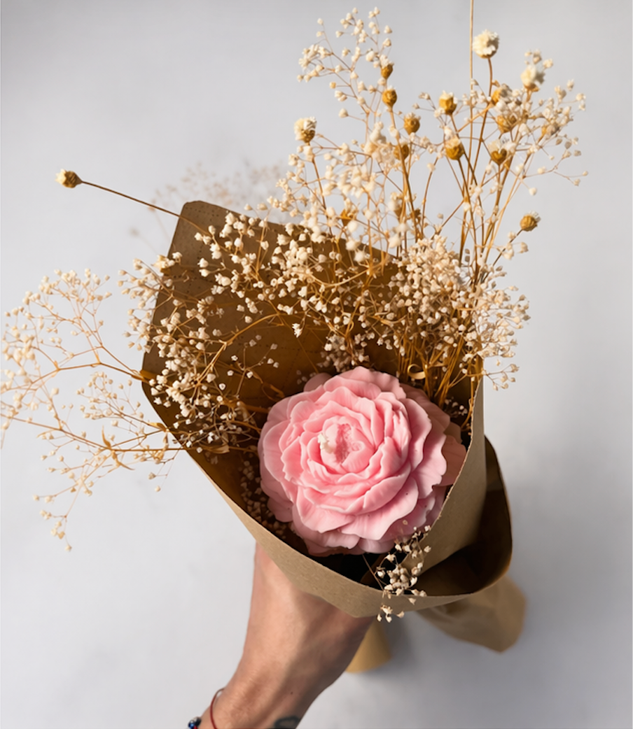 Rose Blossom Candle Bouquet